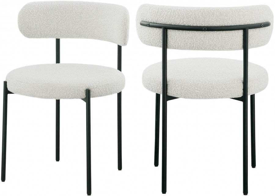 Chaise de salle à manger Beacon en tissu bouclé