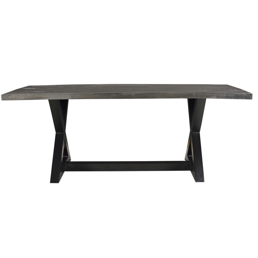 Table de salle à manger rectangulaire Zax en gris vieilli