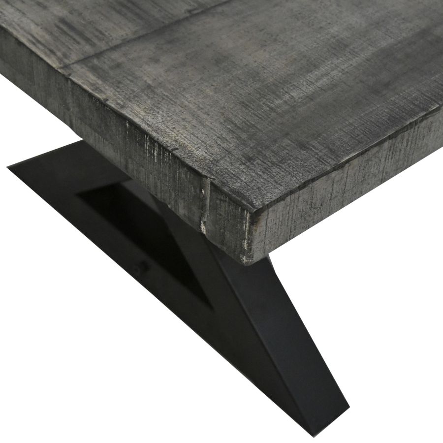 Table de salle à manger rectangulaire Zax en gris vieilli