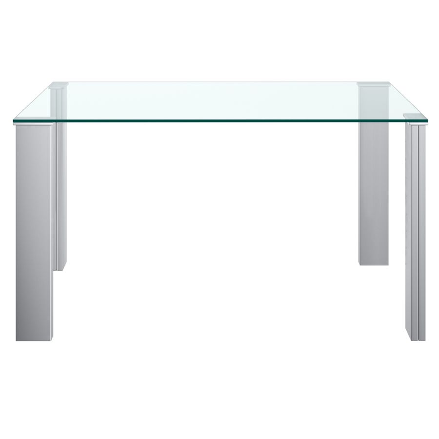 Table de salle à manger rectangulaire Frankfurt en acier inoxydable