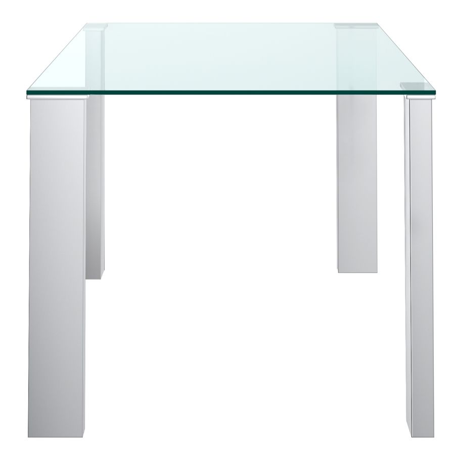 Table de salle à manger rectangulaire Frankfurt en acier inoxydable