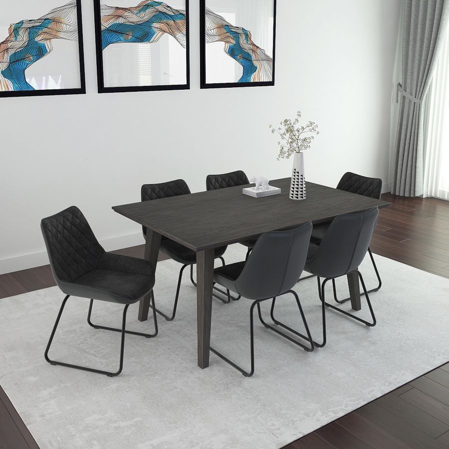 Table de salle à manger rectangulaire Ashland en gris