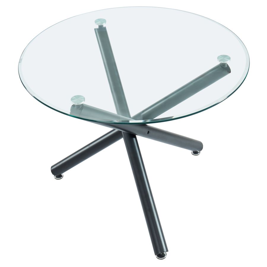 Table de salle à manger ronde Suzette en noir