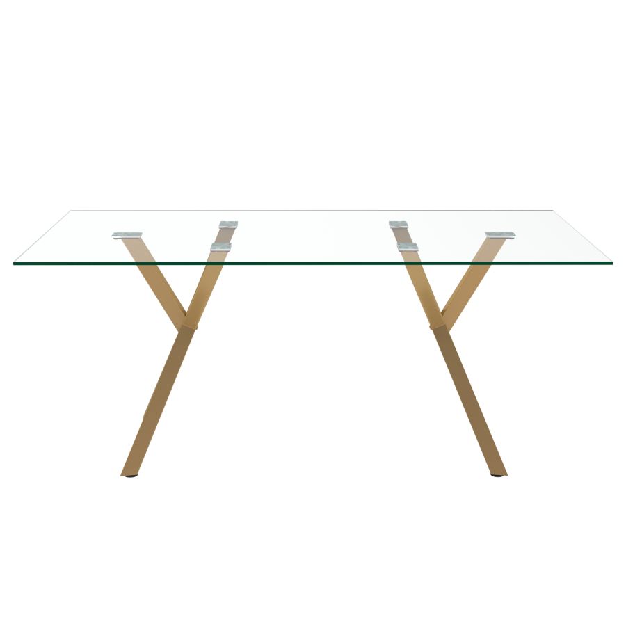 Stark Dining Table in Aged Gold