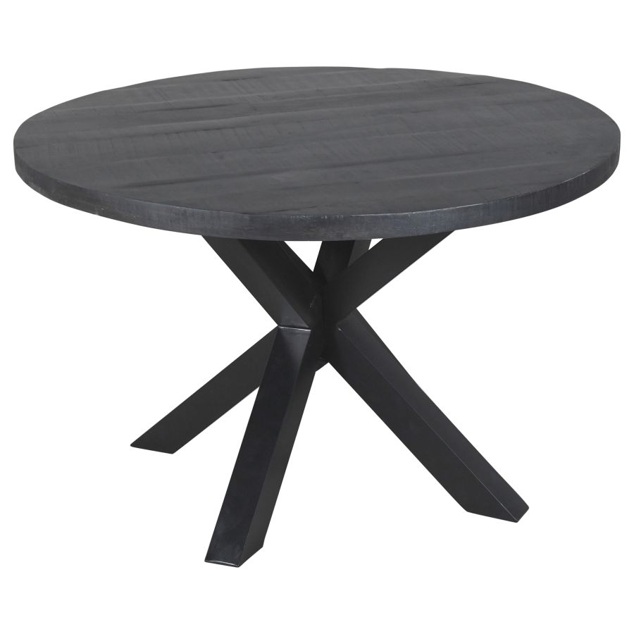 Table de salle à manger ronde Arhan en gris vieilli