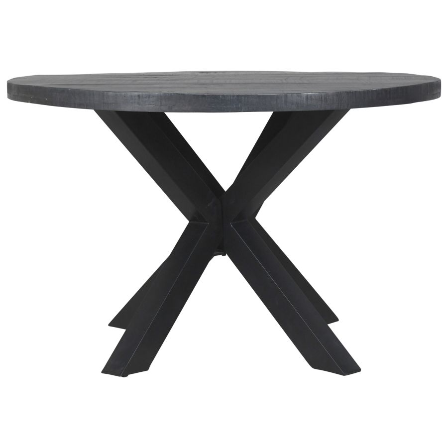 Table de salle à manger ronde Arhan en gris vieilli