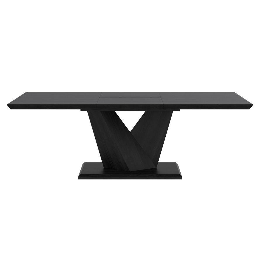 Table de salle à manger Eclipse avec rallonge en noir