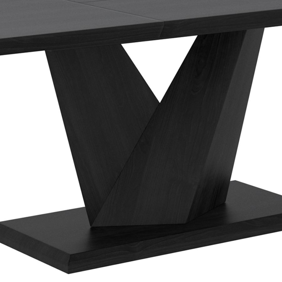 Table de salle à manger Eclipse avec rallonge en noir