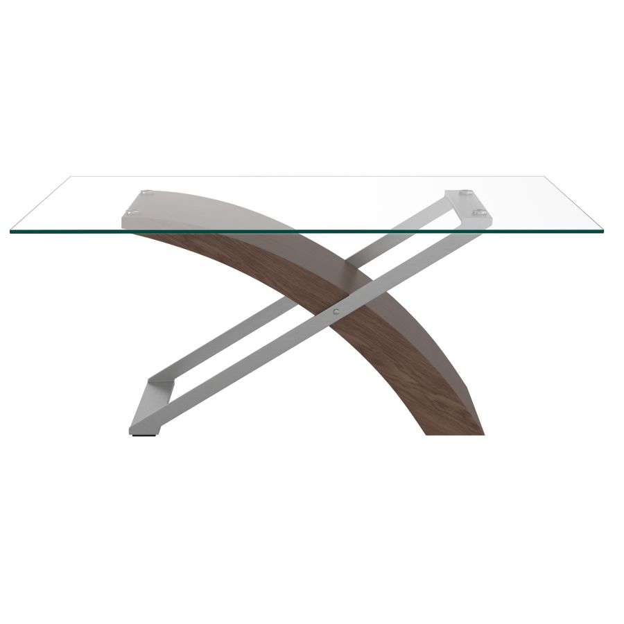Table de salle à manger rectangulaire Veneta en noyer