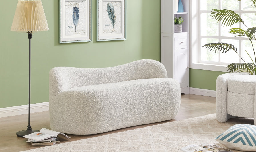 Banc Flair en tissu bouclé
