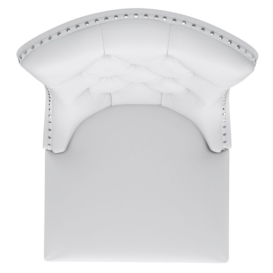 Chaise d'appoint Rizzo, ensemble de 2, en similicuir blanc