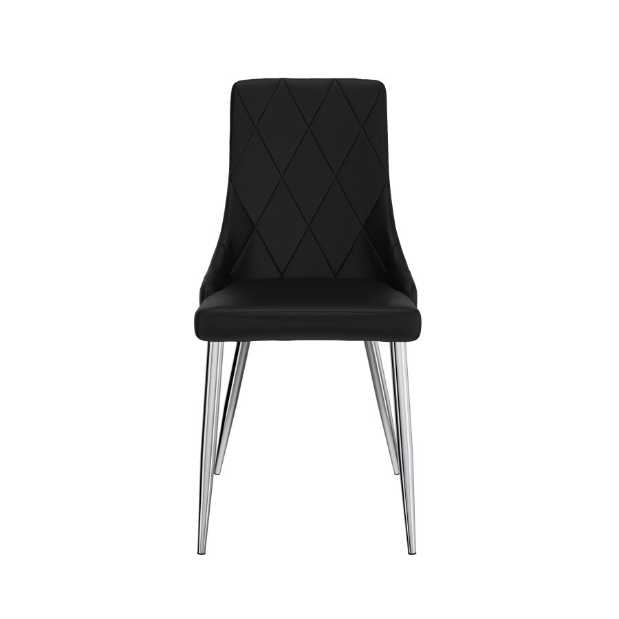 Chaise d'appoint Devo, lot de 2 en noir