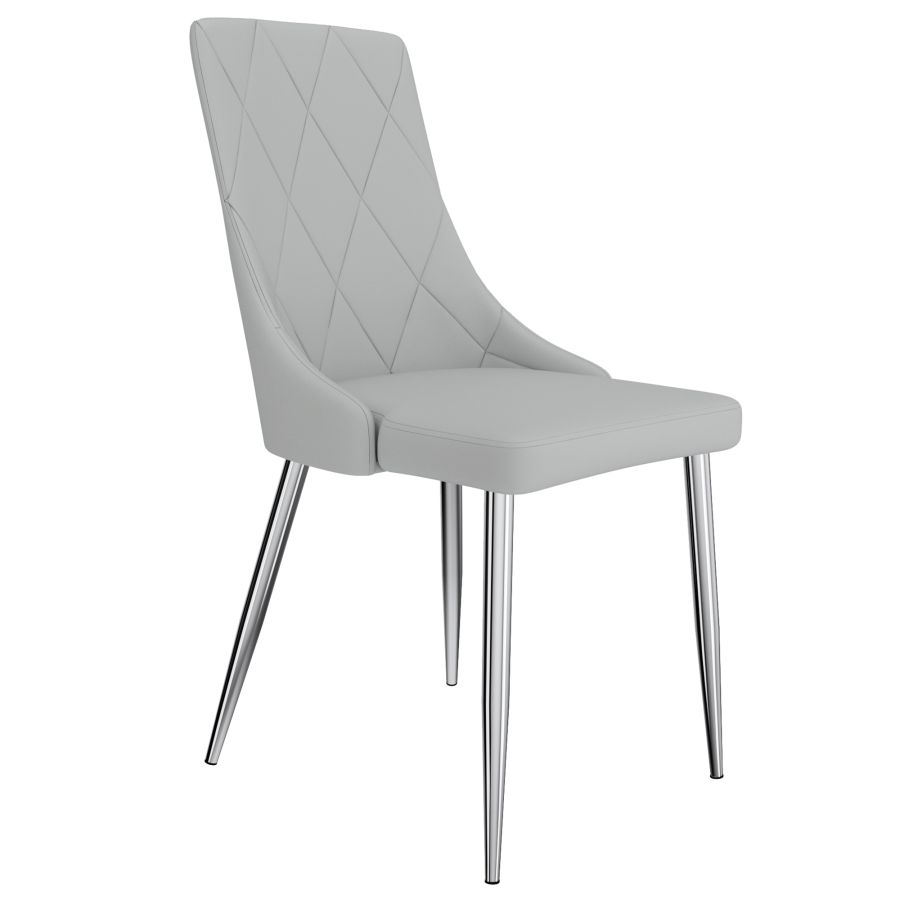Chaise d'appoint Devo, lot de 2 en gris clair