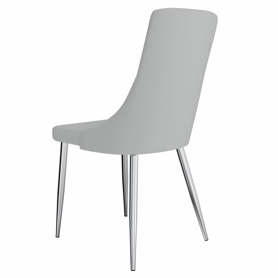 Chaise d'appoint Devo, lot de 2 en gris clair