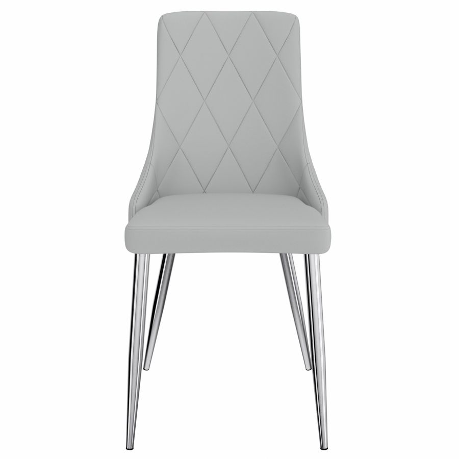 Chaise d'appoint Devo, lot de 2 en gris clair
