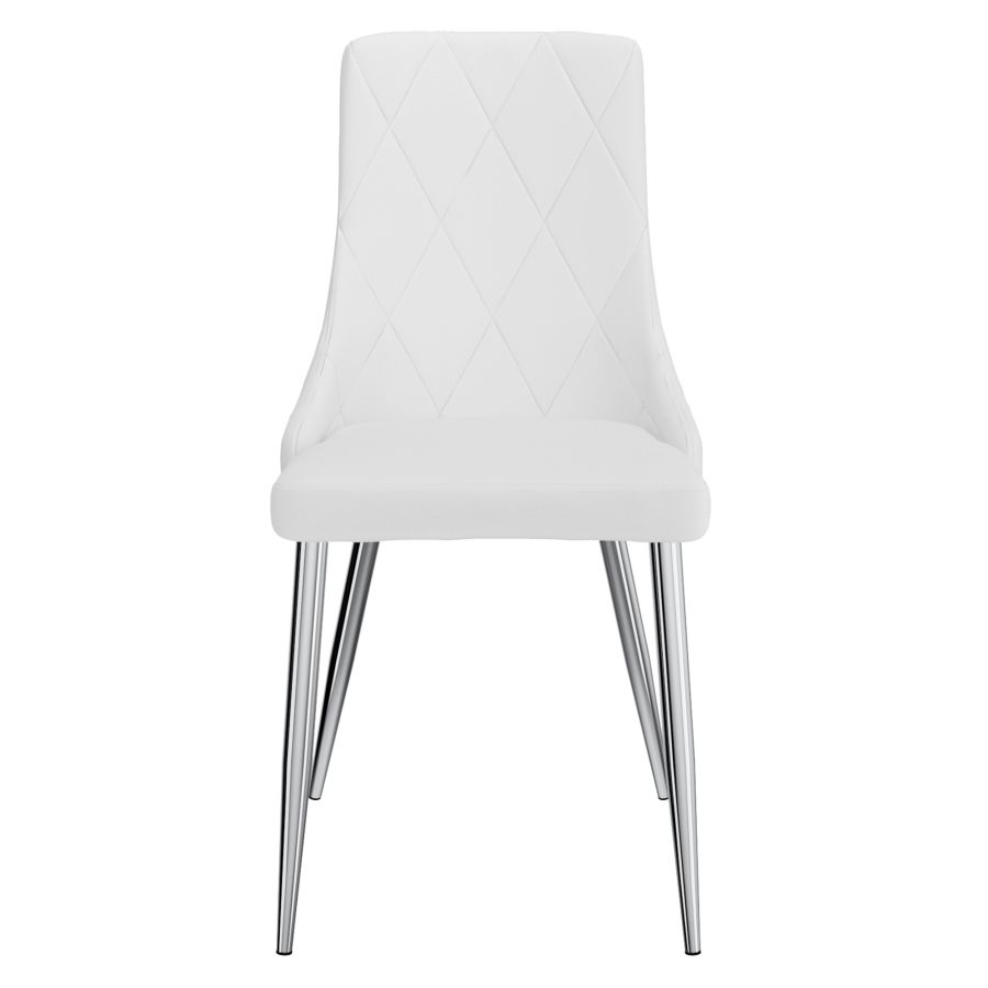 Chaise d'appoint Devo, lot de 2 en blanc