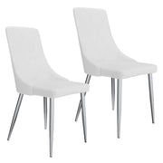 Chaise d'appoint Devo, lot de 2 en blanc