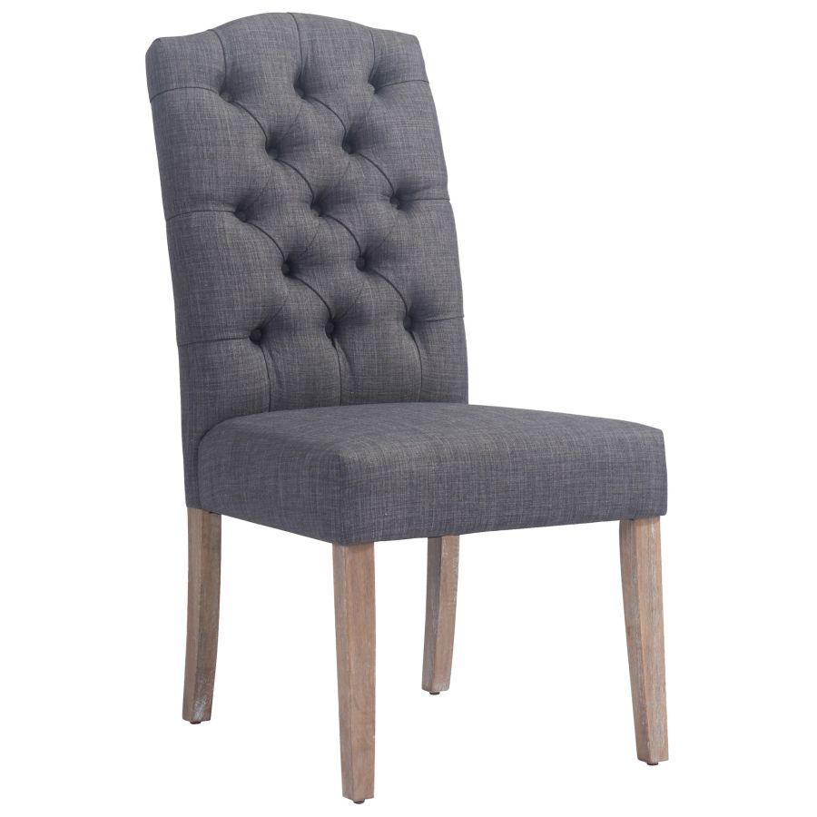Chaise d'appoint Lucian, lot de 2 en gris