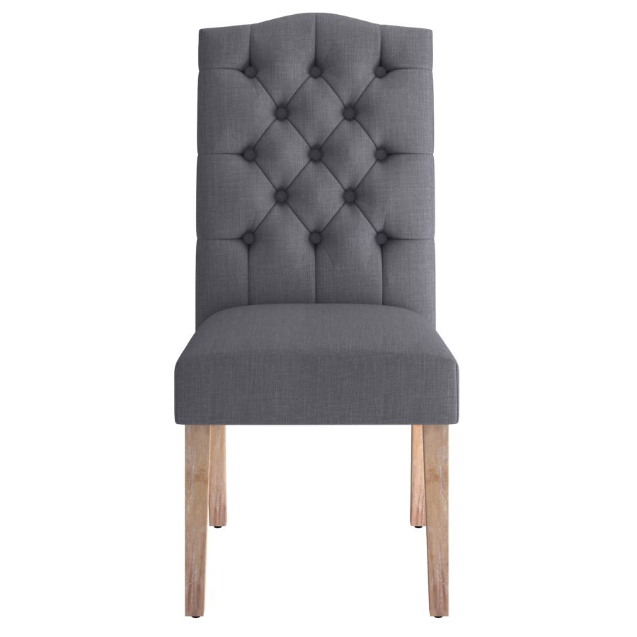Chaise d'appoint Lucian, lot de 2 en gris