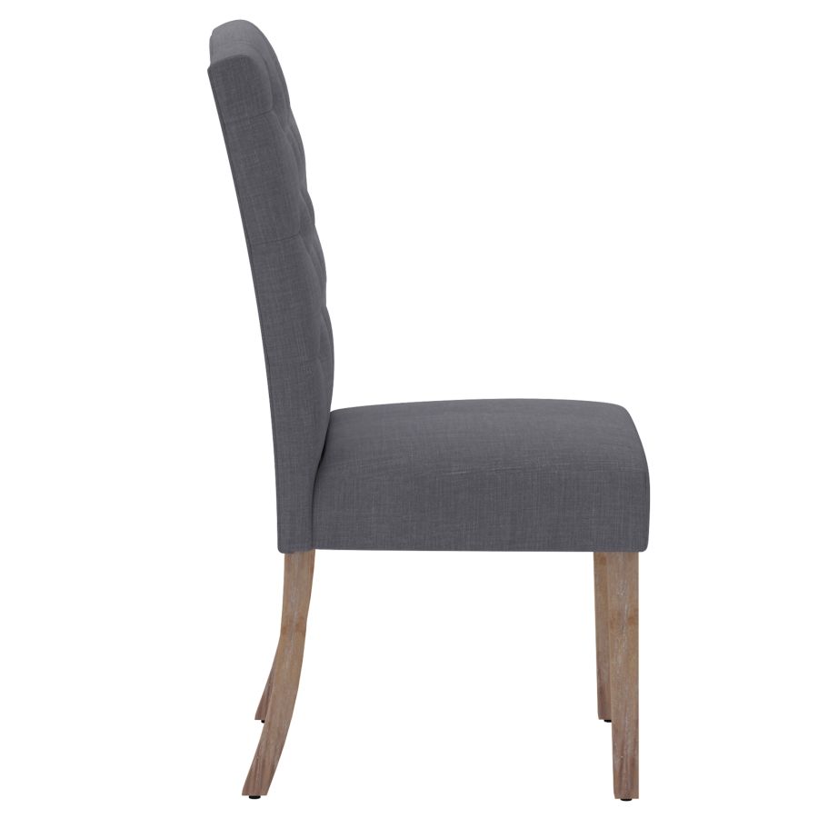 Chaise d'appoint Lucian, lot de 2 en gris