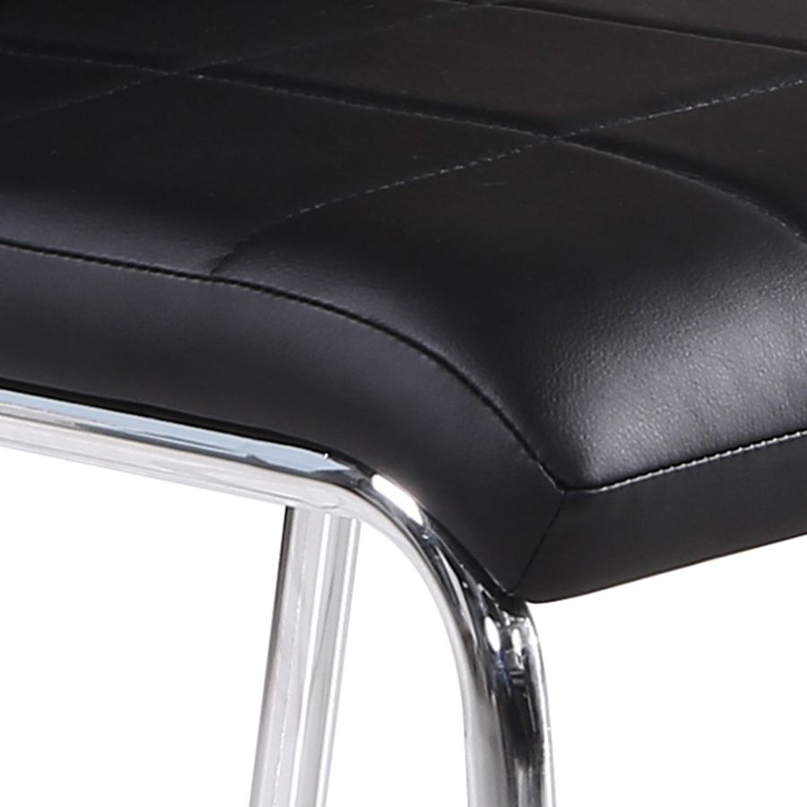 Chaise d'appoint Solara II, ensemble de 4 en noir