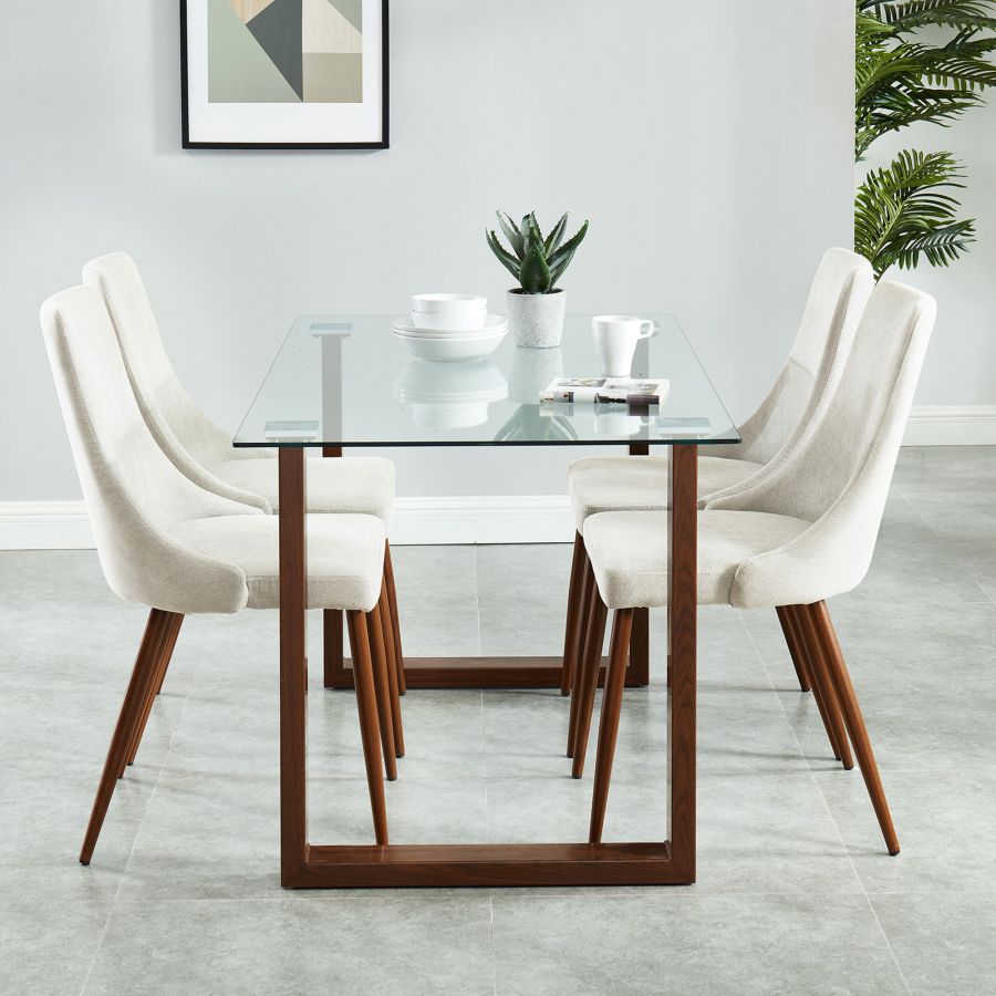 Méridienne d'appoint Cora, lot de 2 en beige