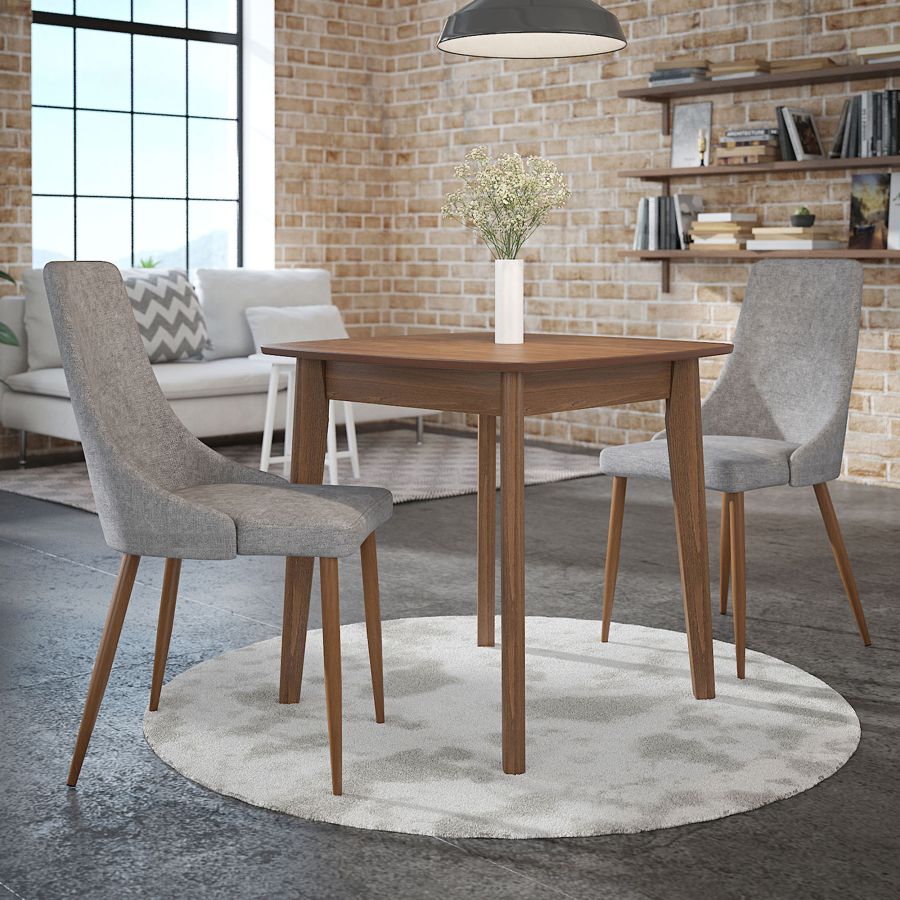 Chaise d'appoint Cora, ensemble de 2 en gris