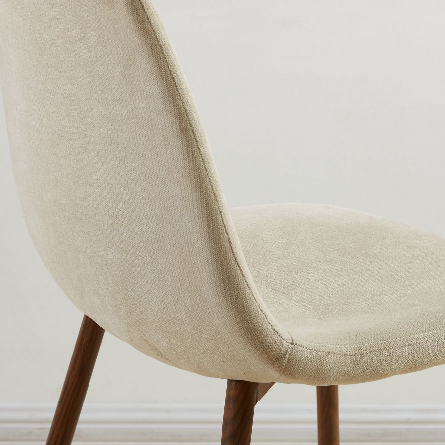 Chaise d'appoint Lyna, lot de 4 en beige