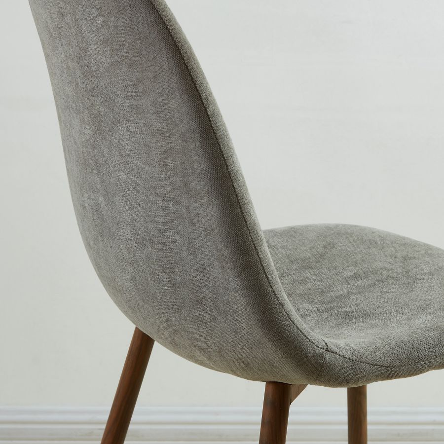 Chaise d'appoint Lyna, lot de 4 en gris