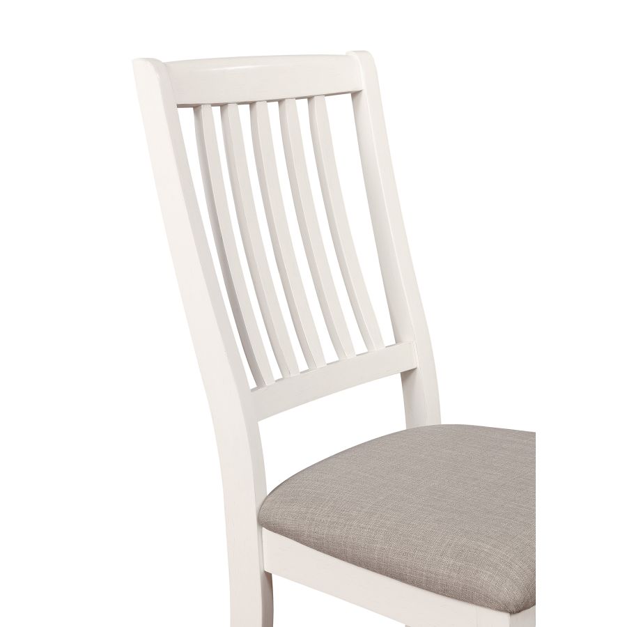 Chaise d'appoint Highlands, ensemble de 2 en blanc antique