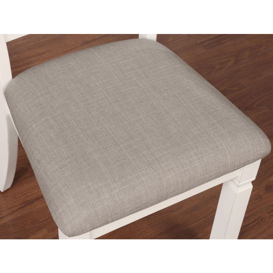 Chaise d'appoint Highlands, ensemble de 2 en blanc antique