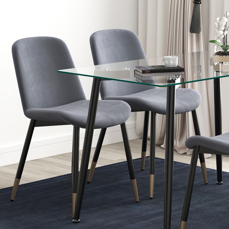 Gabi Side Chair, lot de 2, en gris 