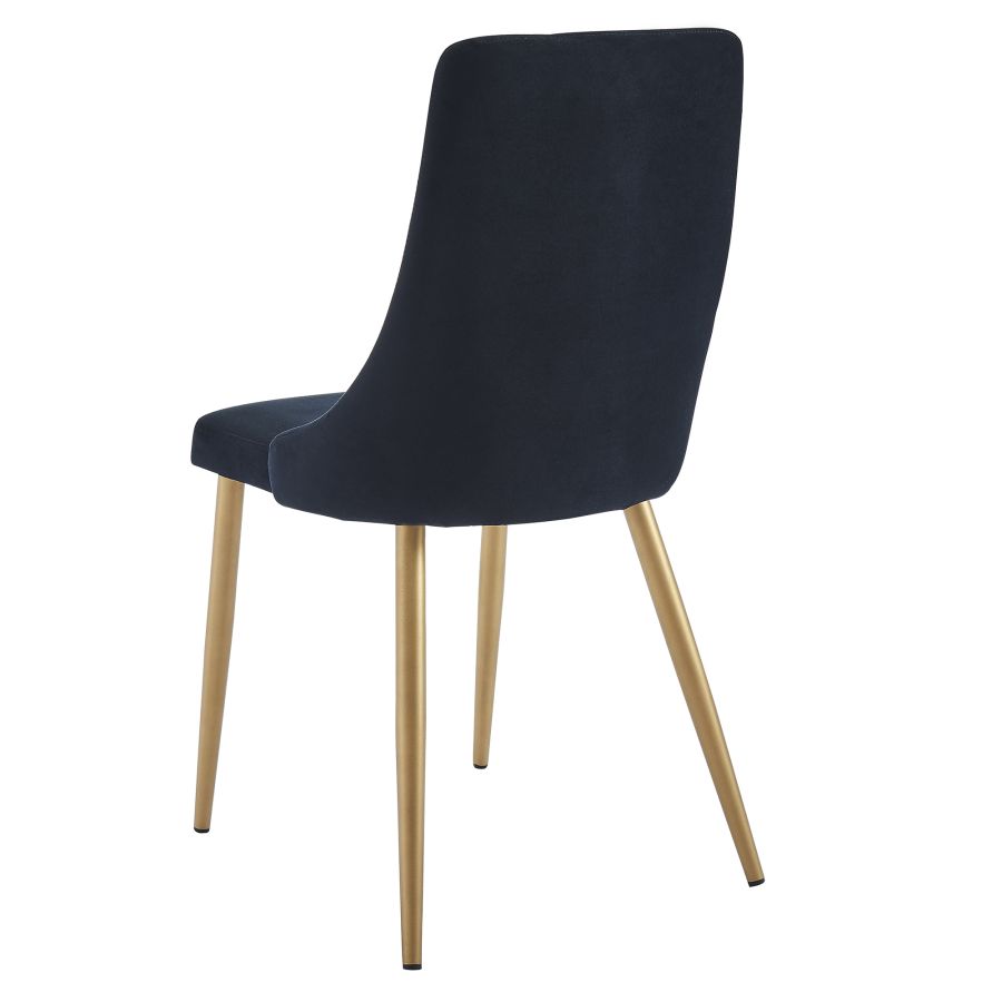 Chaise d'appoint Carmilla, ensemble de 2 en noir