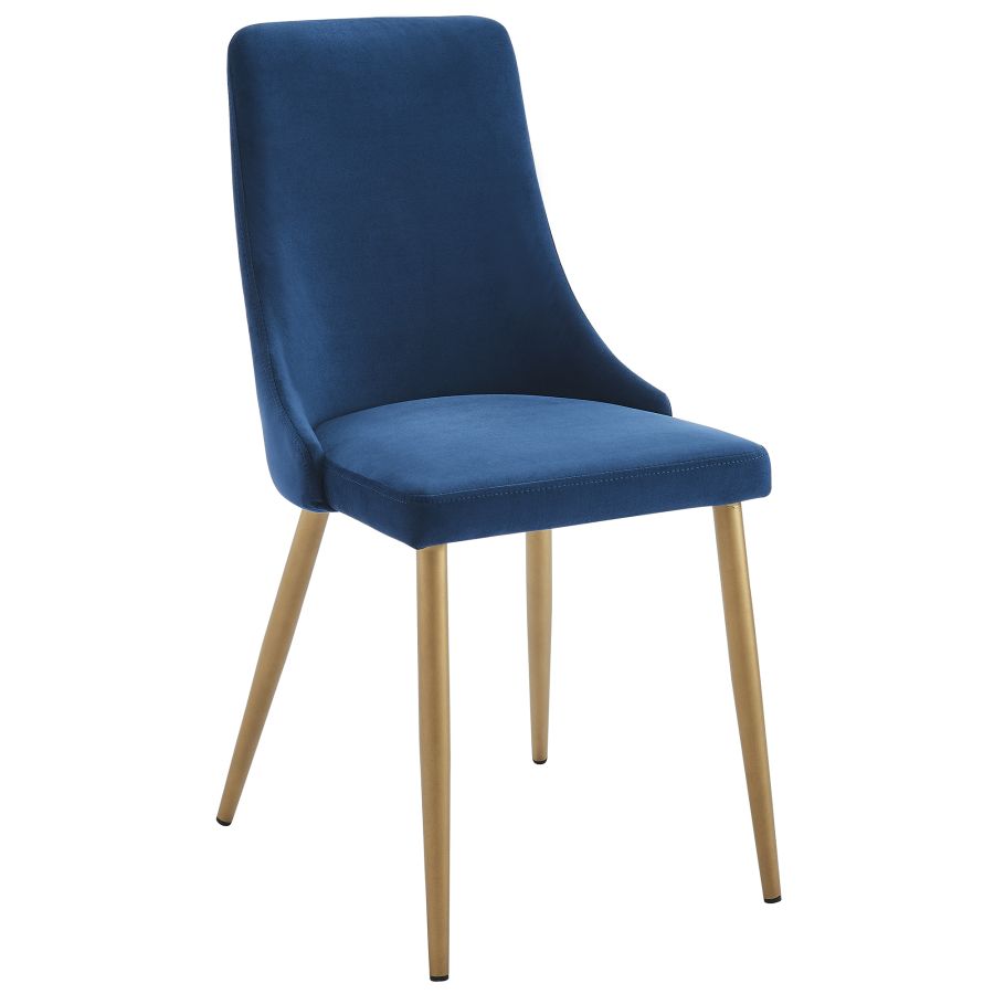 Chaise d'appoint Carmilla, ensemble de 2 en bleu