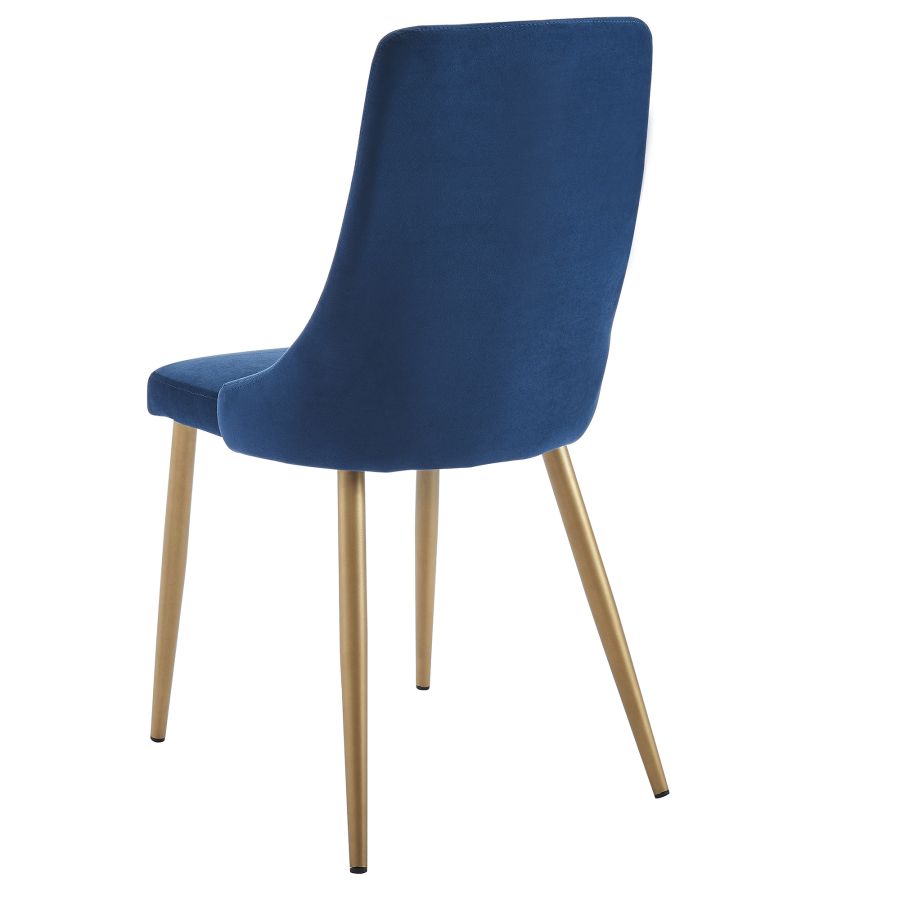 Chaise d'appoint Carmilla, ensemble de 2 en bleu