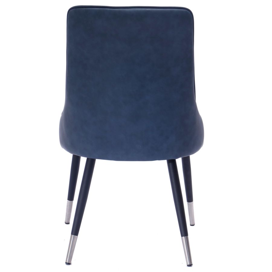 Chaise d'appoint Silvano, Ensemble de 2, en Bleu Vintage