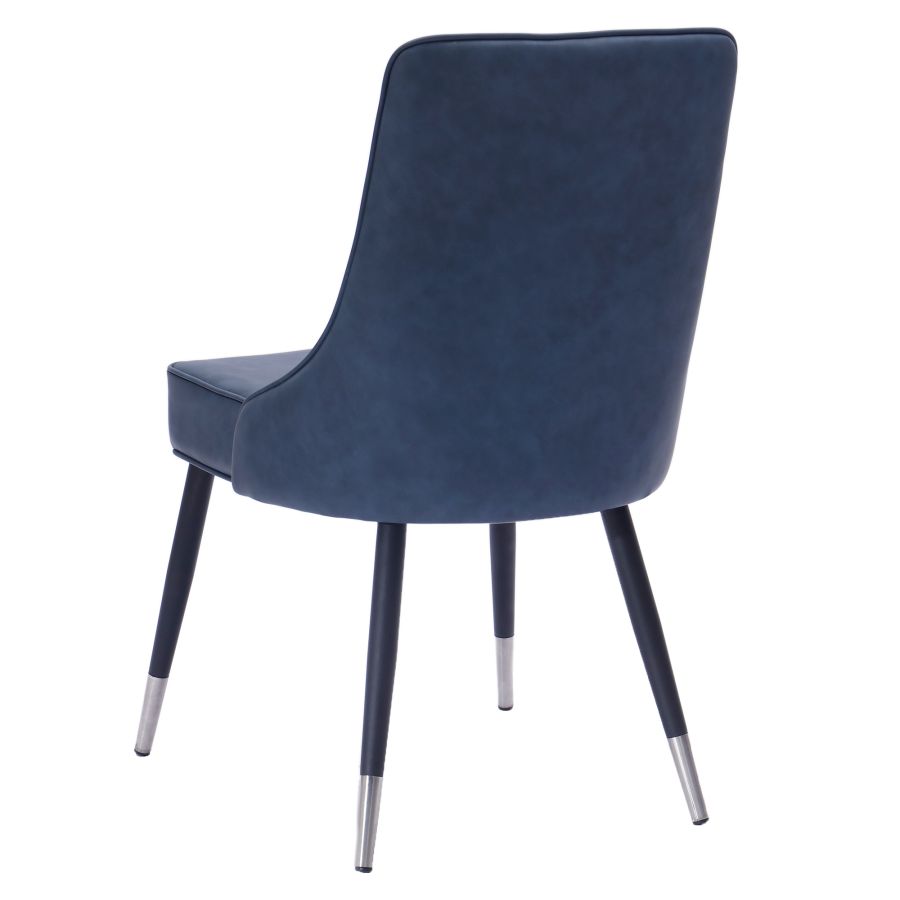 Chaise d'appoint Silvano, Ensemble de 2, en Bleu Vintage
