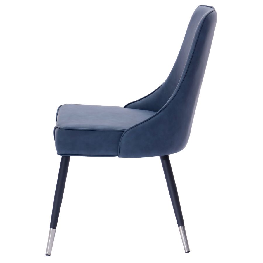 Chaise d'appoint Silvano, Ensemble de 2, en Bleu Vintage