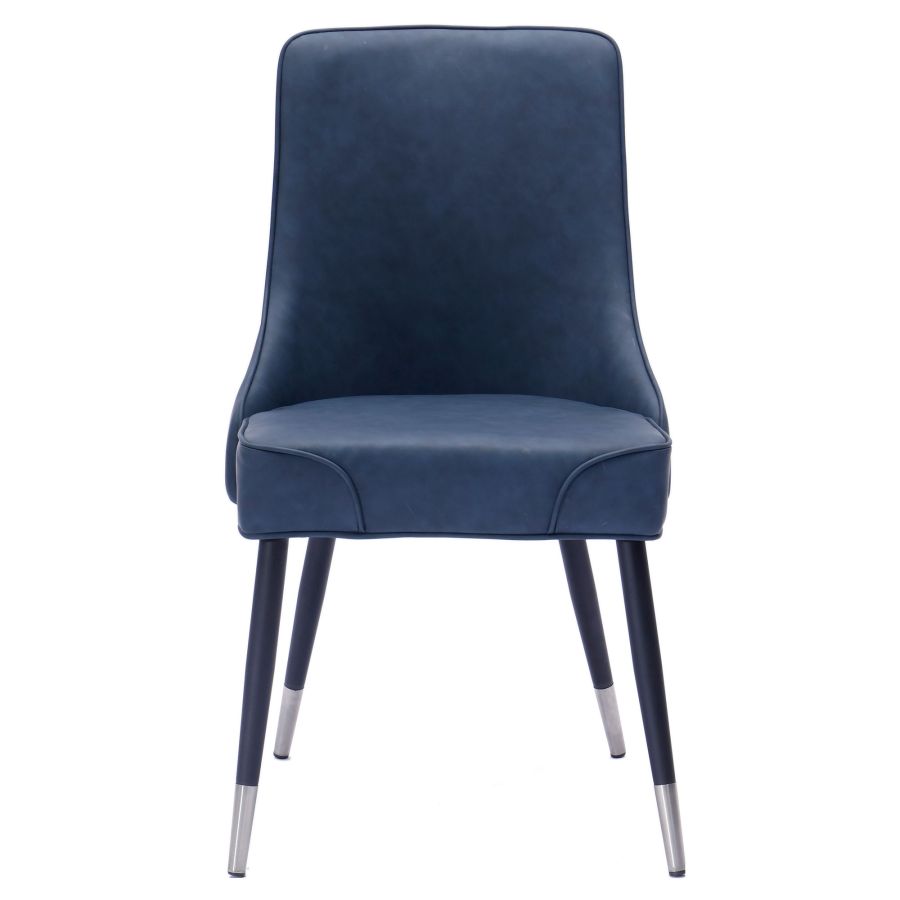 Chaise d'appoint Silvano, Ensemble de 2, en Bleu Vintage
