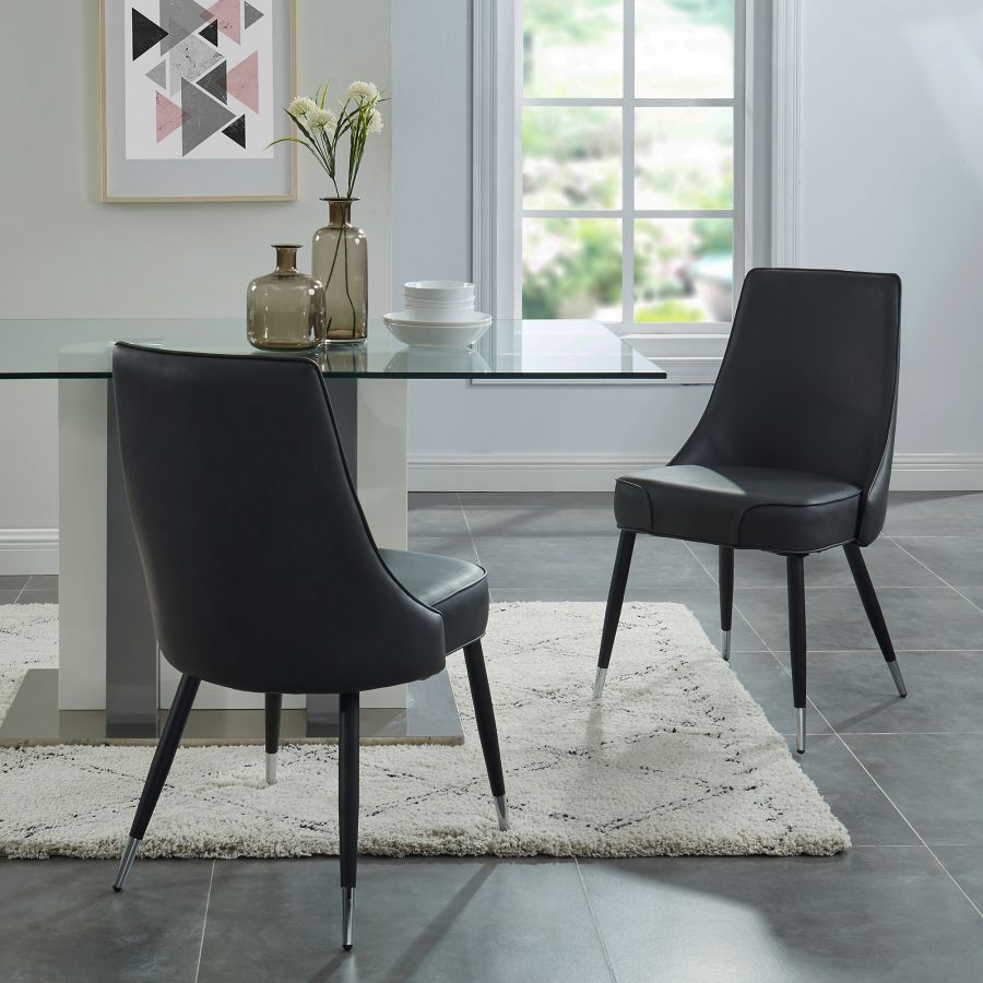 Chaise d'appoint Silvano, lot de 2 en Vintage Grey