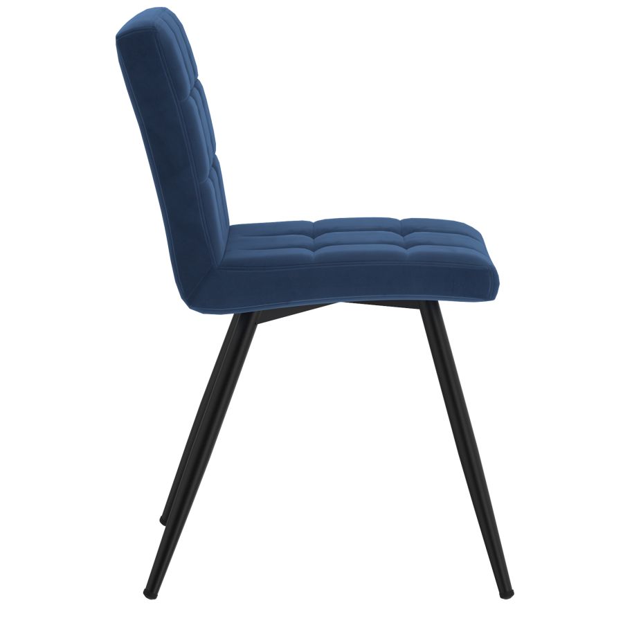 Chaise d'appoint Suzette, ensemble de 2 en bleu