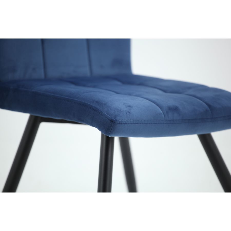 Chaise d'appoint Suzette, ensemble de 2 en bleu
