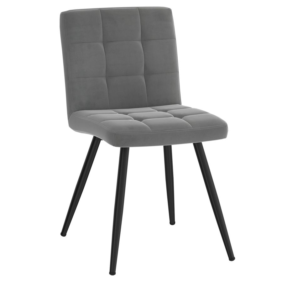 Chaise d'appoint Suzette, ensemble de 2 en gris