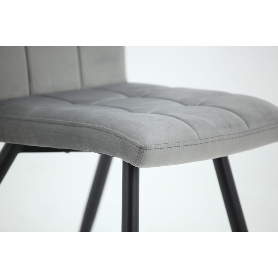 Chaise d'appoint Suzette, ensemble de 2 en gris