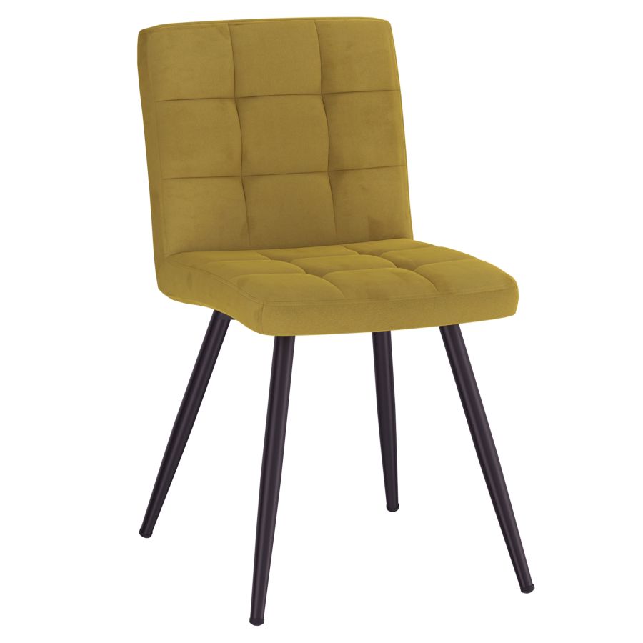 Chaise d'appoint Suzette, ensemble de 2 en moutarde