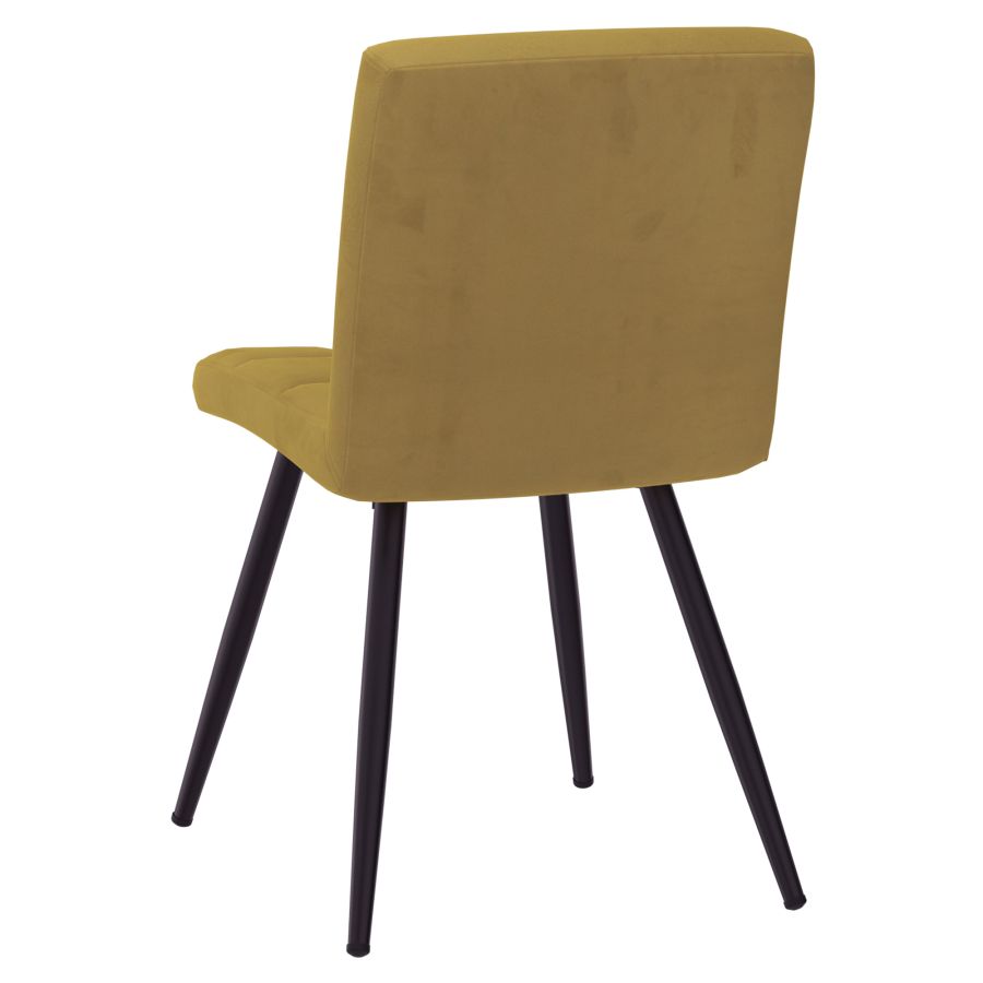 Chaise d'appoint Suzette, ensemble de 2 en moutarde