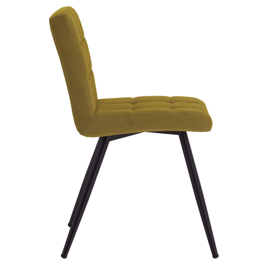 Chaise d'appoint Suzette, ensemble de 2 en moutarde