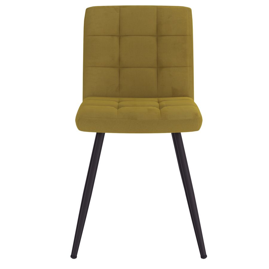 Chaise d'appoint Suzette, ensemble de 2 en moutarde
