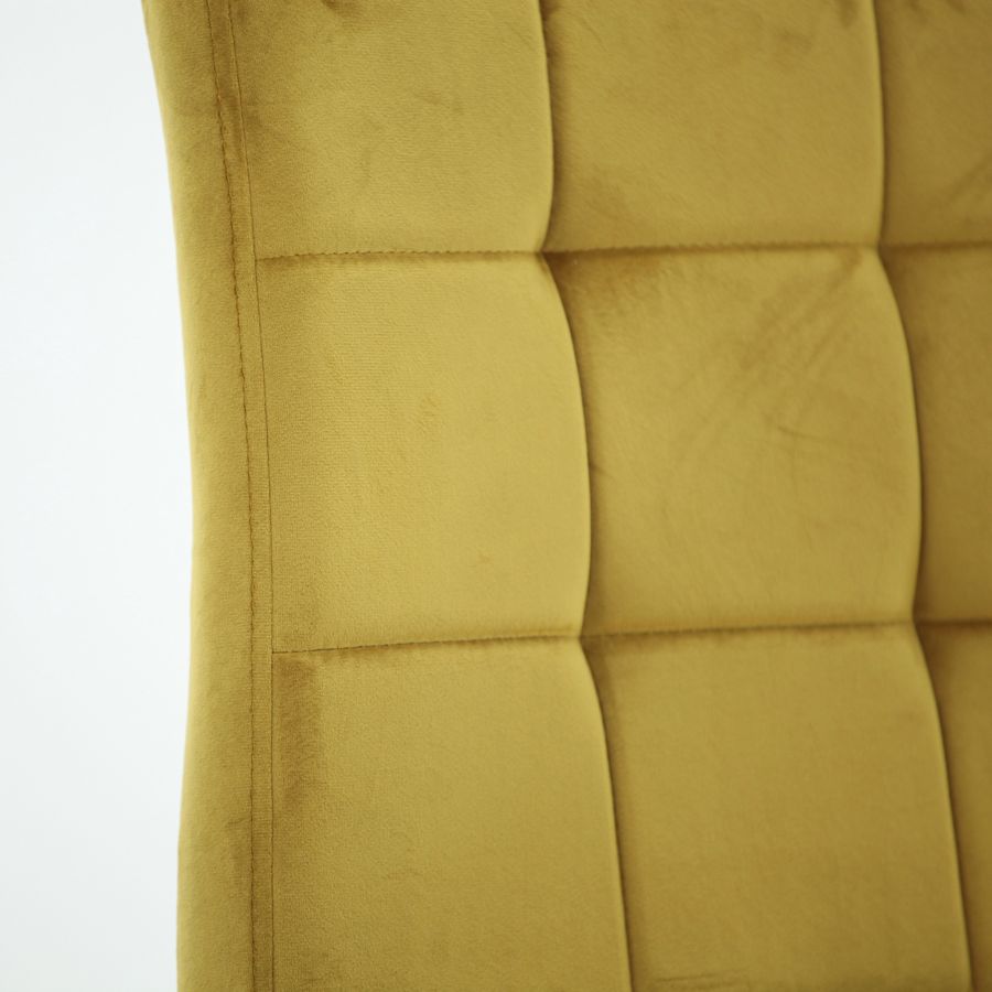 Chaise d'appoint Suzette, ensemble de 2 en moutarde