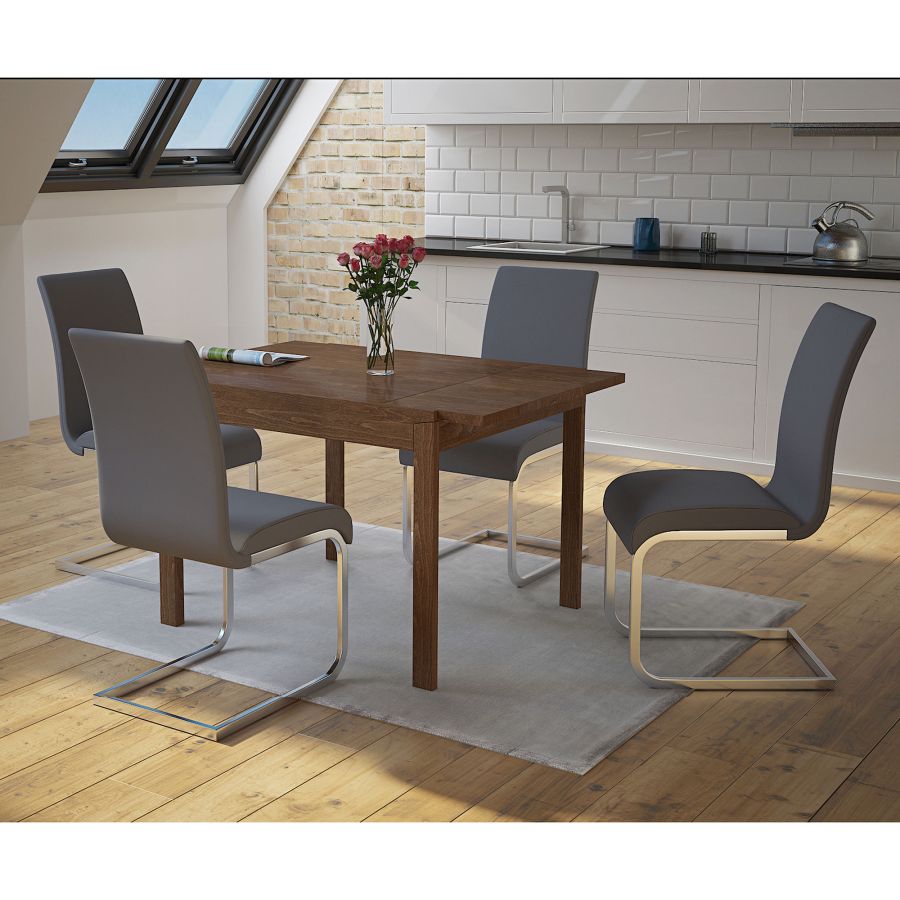Chaise d'appoint Maxim, lot de 2 en gris